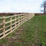 post and rail fencing installation